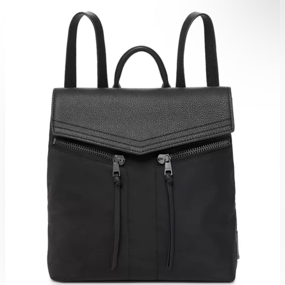 Botkier Trigger Black Backpack, Nylon and Leather